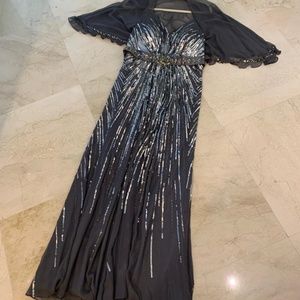 Albert Makali Chiffon Evening Gown
